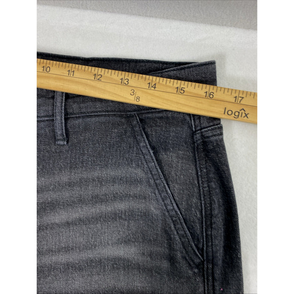 Jessica Simpson Cargo Jeans Women Size 10 High Rise Black Denim Wide Leg Pockets - Picture 8 of 13